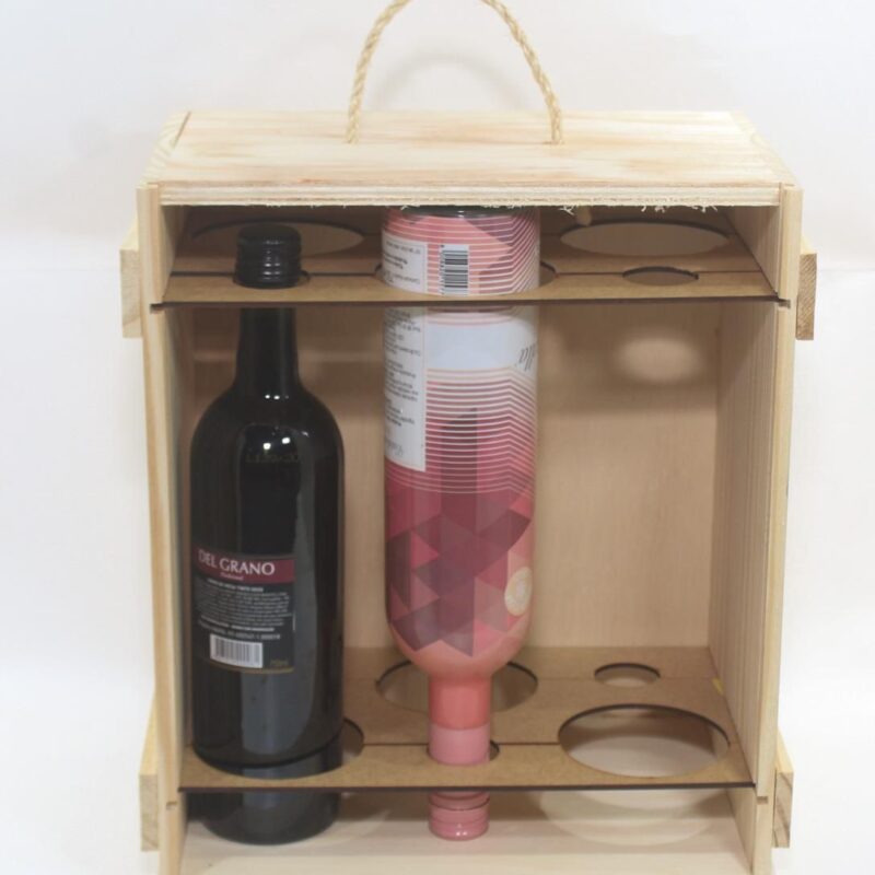 Caixa 3 Garrafas Vinho